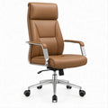 Brown High-Back Executive Swivel Chair, 26.8 x 29.5 x 45.3-49.2 in