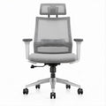 Gray Ergonomic Mesh Office Chair with Adjustable Headrest, 26.4 x 26.4 x 44.1-47.2 in