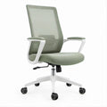 Ergonomic Mesh Office Chair with Padded Armrests, Sage Green/White, 24 x 24 x 37.8-41.7 in