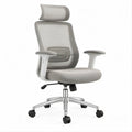 Ergonomic High-Back Gray Mesh Office Chair with Adjustable Headrest, 25.2 x 25.2 x 46.1-50.0 in.